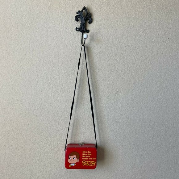 FUJIYA Peko & Poko Tin Metal Box Crossbody Box 6'' x 4'' x 3'' - Picture 4 of 14